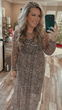 Mesh Leopard Dress