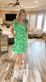 Mint for You Floral Dress